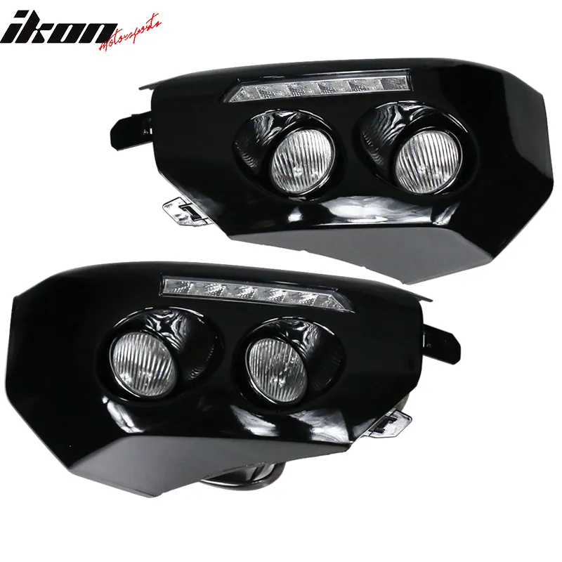 2007-2014 Toyota Fj Cruiser 2PCS Front Bumper Fog Lights LED DRL Lamps