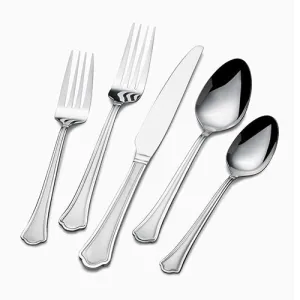 20pc Capri Frost 18/0 Stainless Steel Flatware Set