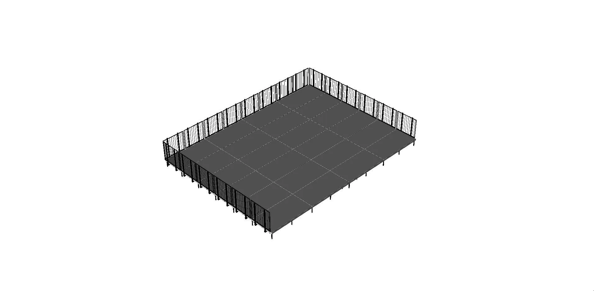 20'X24' Portable Stage Kits with guard rails using 4X4 Stage Modules