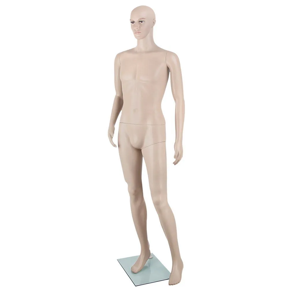 Adjustable Full Body Male Mannequin, 186cm, Skin Colored