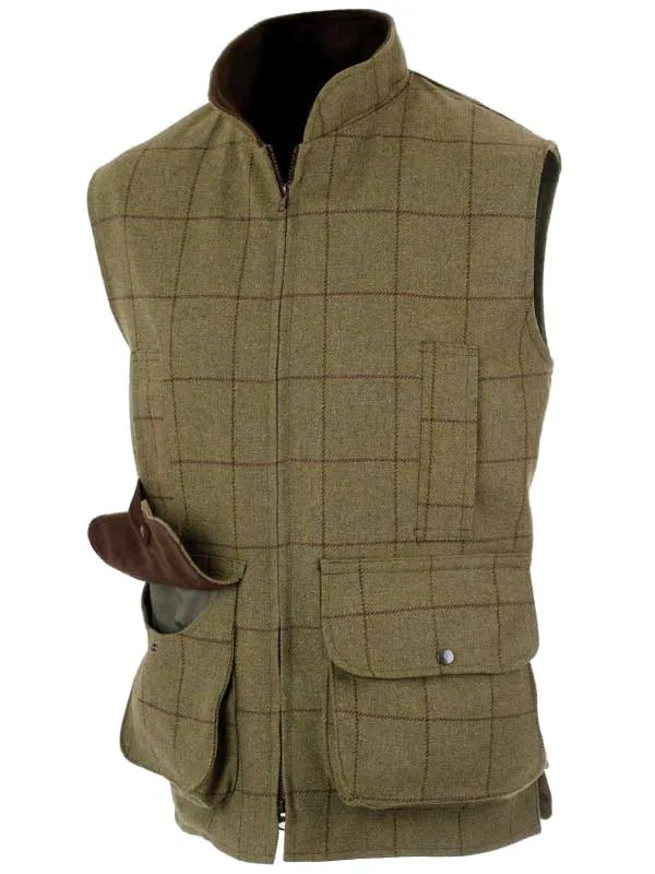 ALAN PAINE Rutland Mens Zip Waistcoat - Lichen