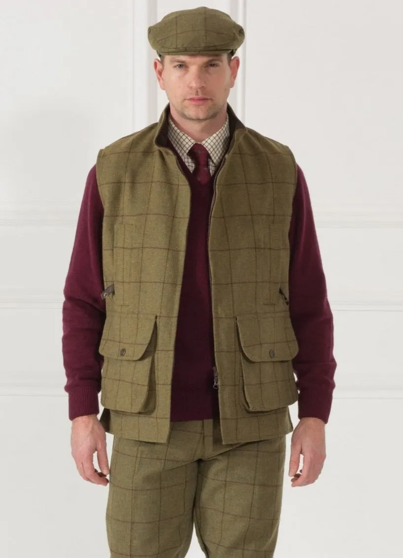 ALAN PAINE Rutland Mens Zip Waistcoat - Lichen