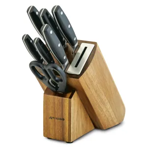 AlwaysSharp 8-Piece Knife Block Set with Built in Sharpener