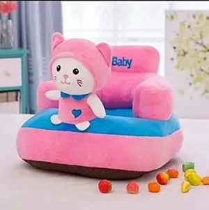 Bezzilish Home Sofa Cum Bed Shape Imported Soft Toy Chair/seat for Baby Sitting/Soft Toy Chair for Kids - (Pink and Blue)