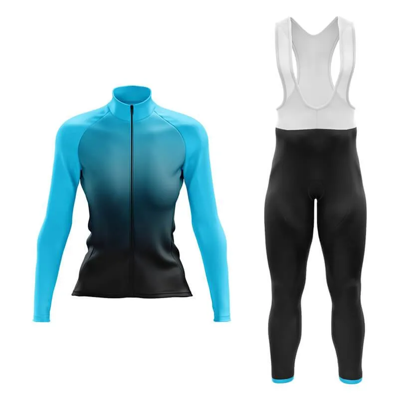 Black to Cyan Aero Cycling Kit