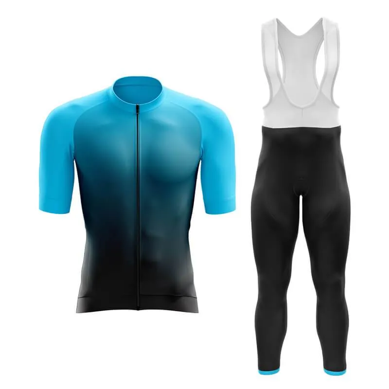 Black to Cyan Aero Cycling Kit