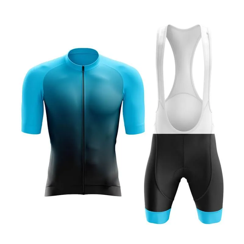 Black to Cyan Aero Cycling Kit