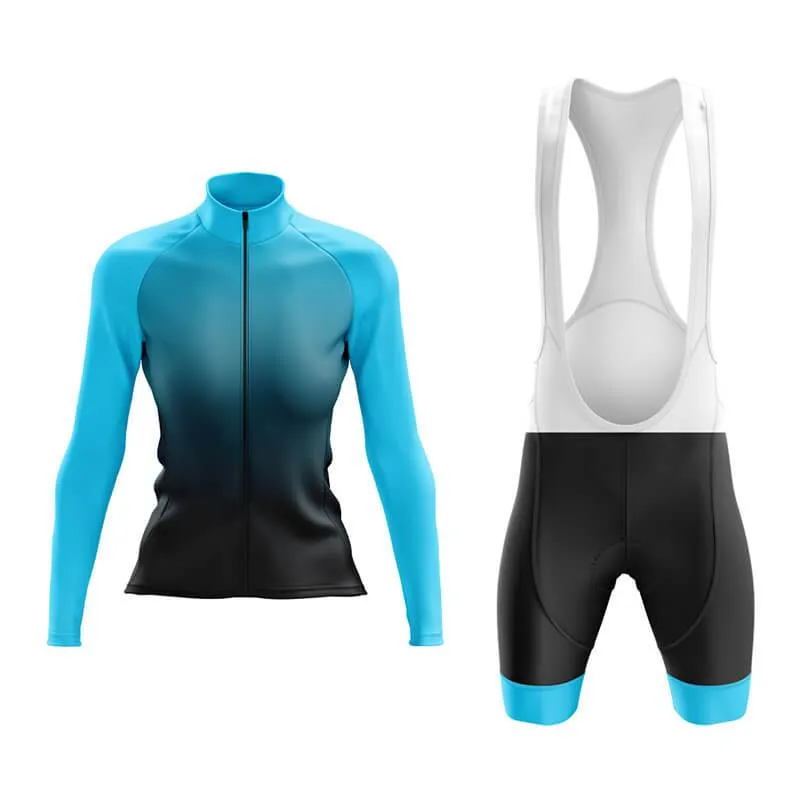 Black to Cyan Aero Cycling Kit