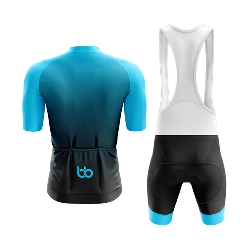 Black to Cyan Aero Cycling Kit