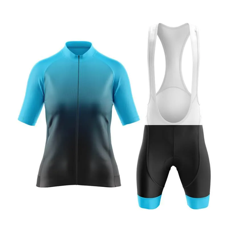 Black to Cyan Aero Cycling Kit