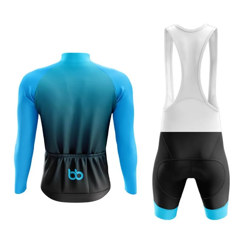 Black to Cyan Aero Cycling Kit