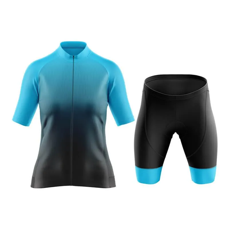 Black to Cyan Aero Cycling Kit