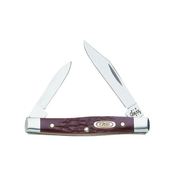 CASE 00083 Folding Pocket Knife, Stainless Steel Blade, 2-Blade, Brown Handle