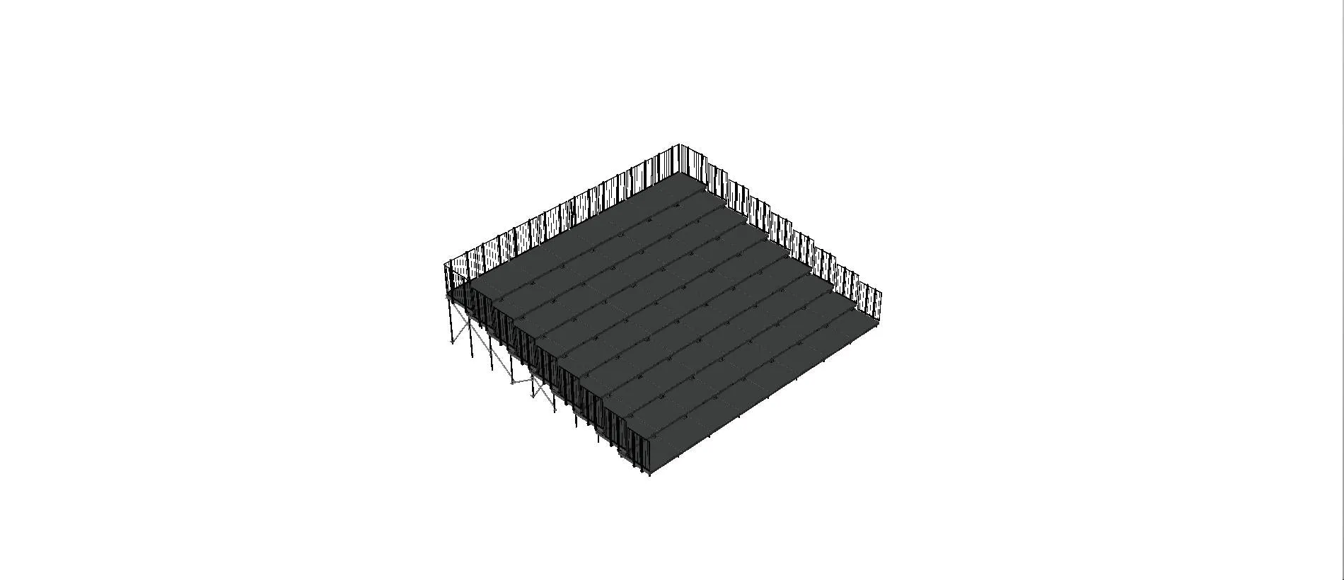 Choral Riser made of 2'X8' & 2'X4' Deck Modules