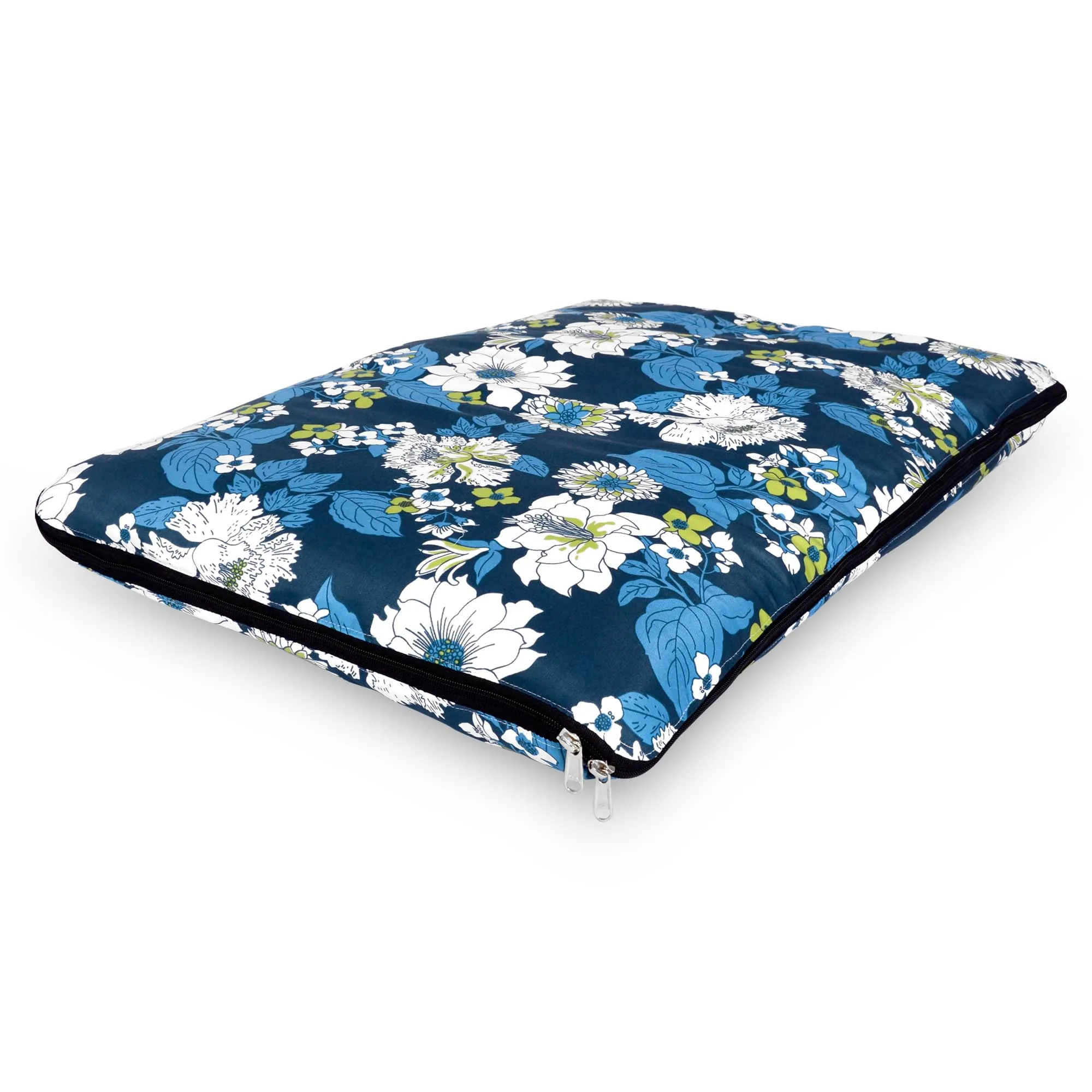 Divine Casa 120 GSM Reversible Warm and Super Soft Light-Weight Single Bed Blankets Mild Winter |for Camping, Backpacking, Train and Airplanes, Road Trips (Celestial Blue, 55 x 86 Inches)