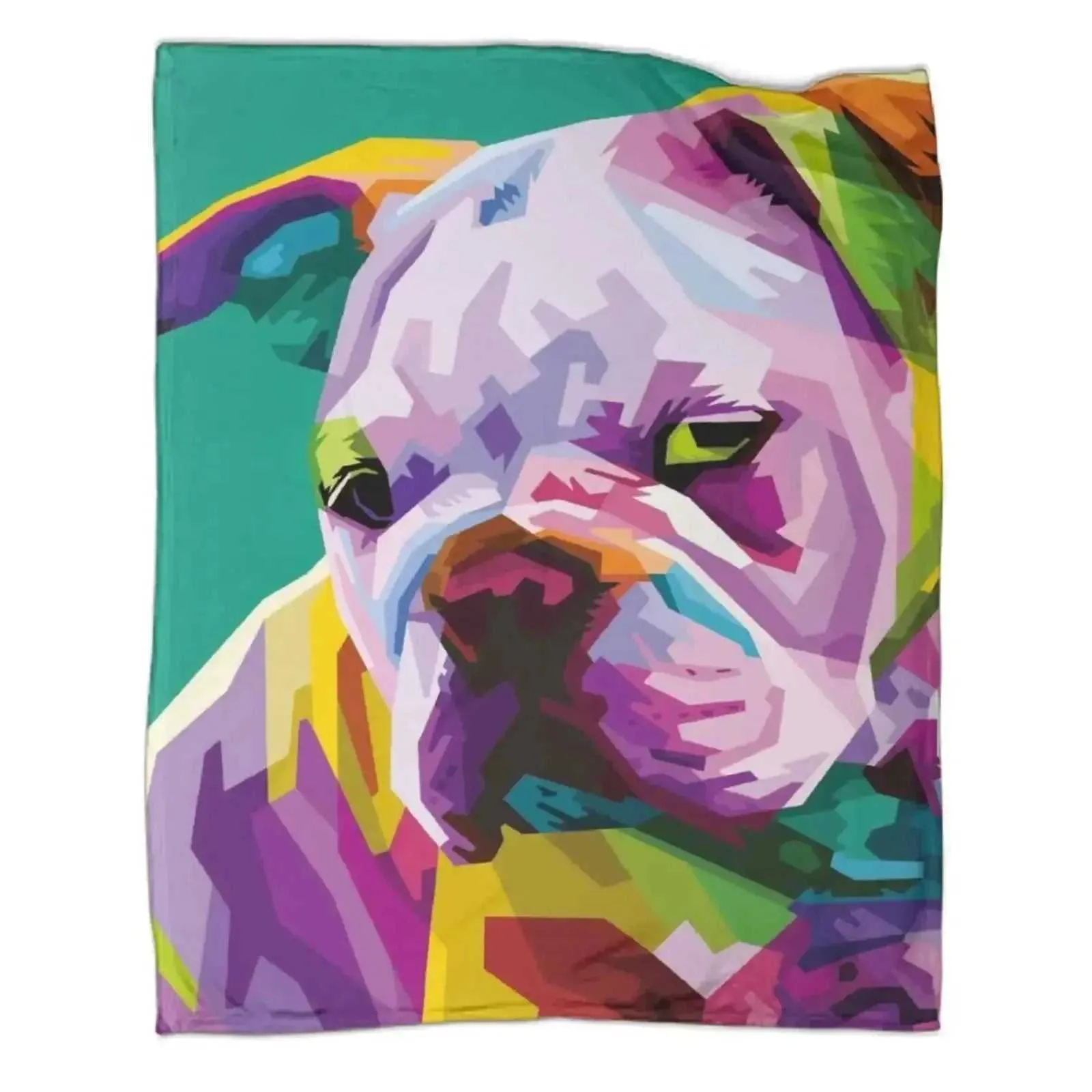 English Bulldog Awesome Funny  Dog Blankets Coral Fleece Winter Lightweight Thin Throw Blanket for Home Office Rug Piece