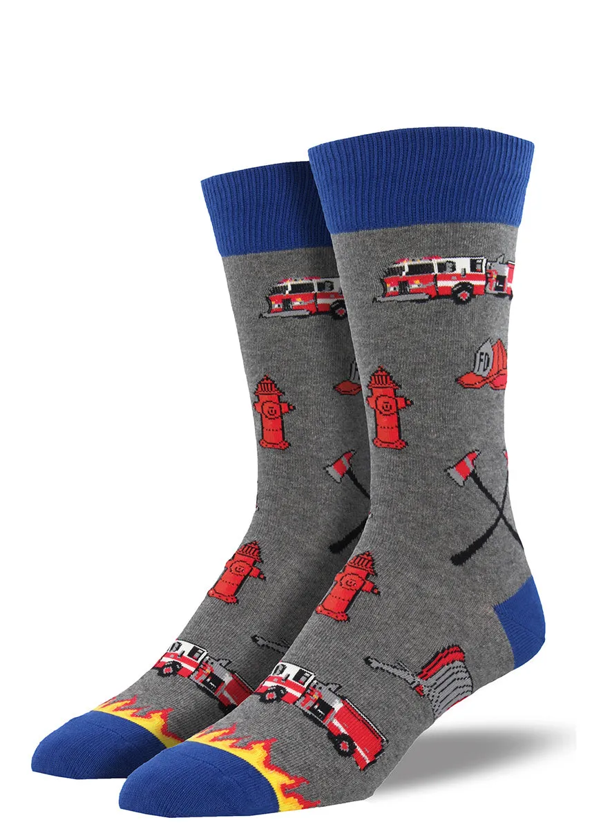 Firefighter Men's Crew Socks