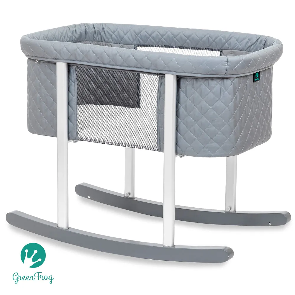 Green Frog Bassinet: Lily Pod Portable Baby Bassinet