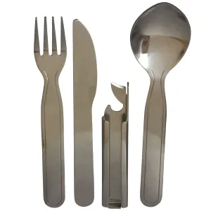 Highlander Military Knife Fork Spoon KFS Cutlery Clip Set