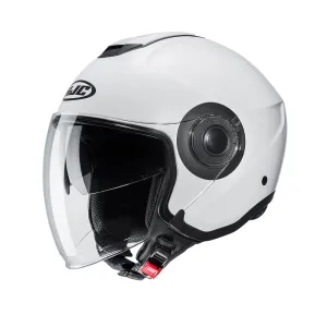 HJC I40 Semi Flat Pearl White Jet Urban Motorcycle Helmet