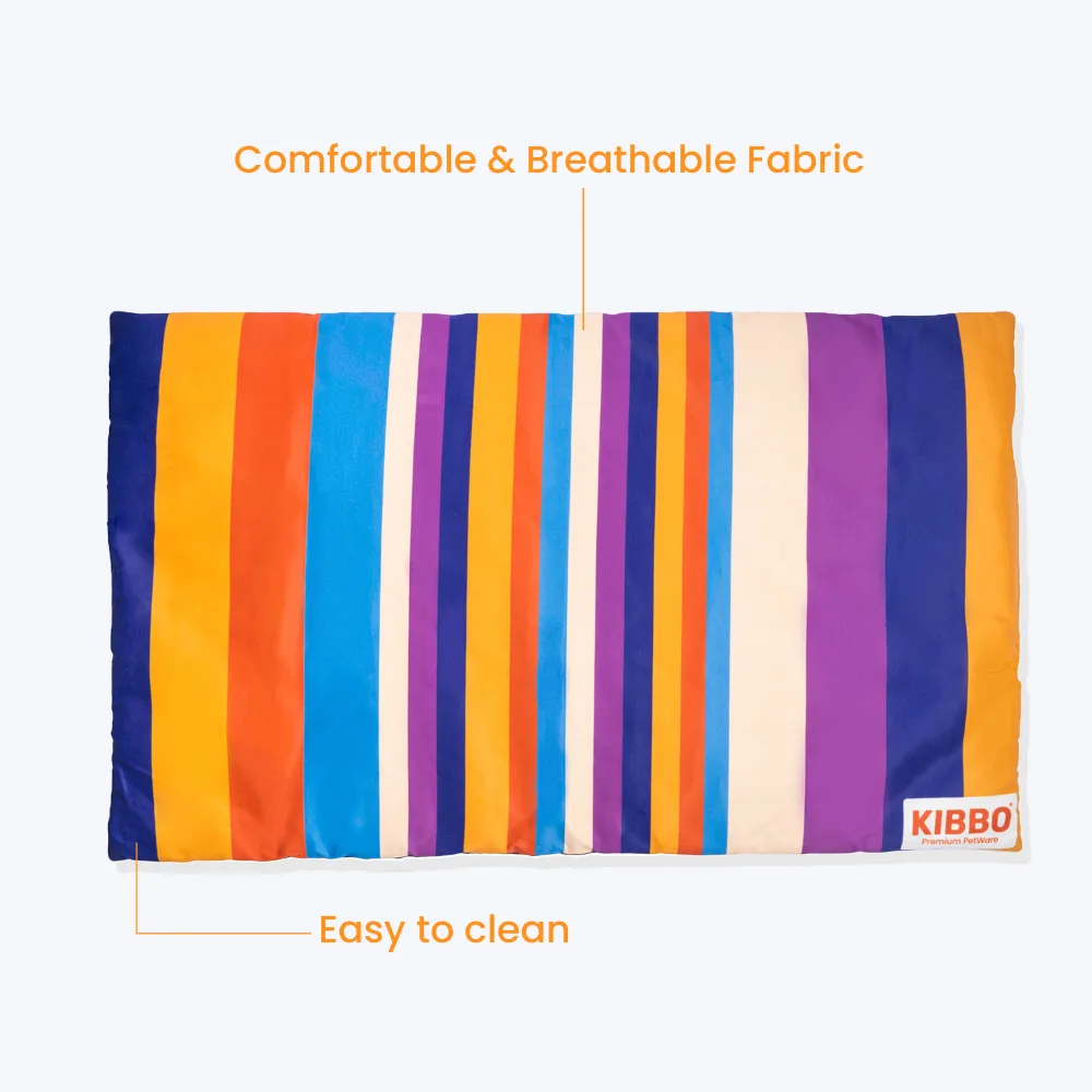 Kibbo Lightweight and Portable Summer Mats for Dogs and Cats (Orange/Purple)