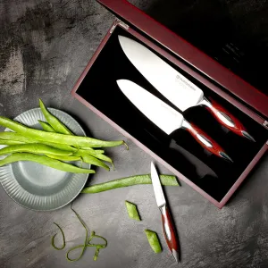 Kitchen Chef Knife Set Three Piece by Flint and Flame