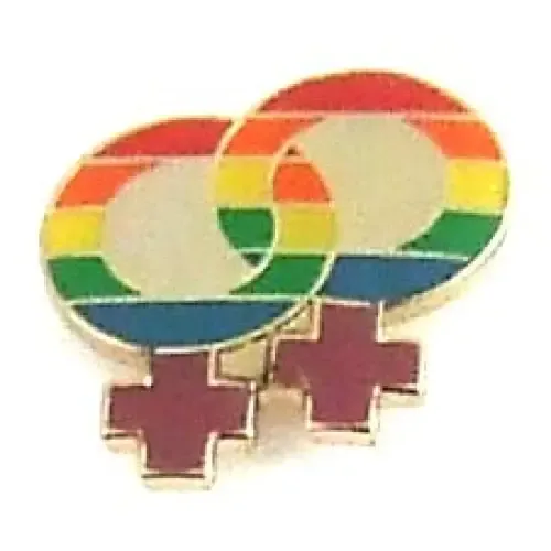 Lapel Pin Rainbow Double