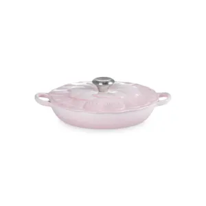 Le Creuset Cast Iron Petal Shallow Casserole Pink 26cm