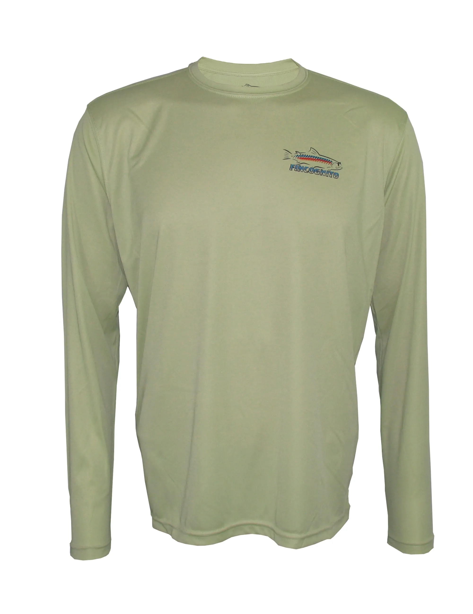 Men's Sun Protective Fishing Shirt Sage Green/Trout Trio