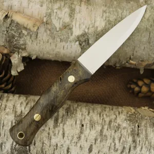 Mountaineer: Buckeye Burl, Black & Red G10