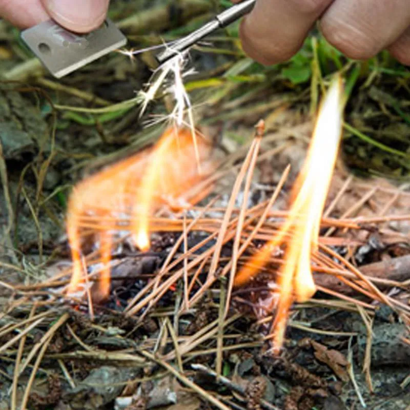 Multi-Function Paracord Shoelaces with Ferrocerium Tipped Flint Fire Starter