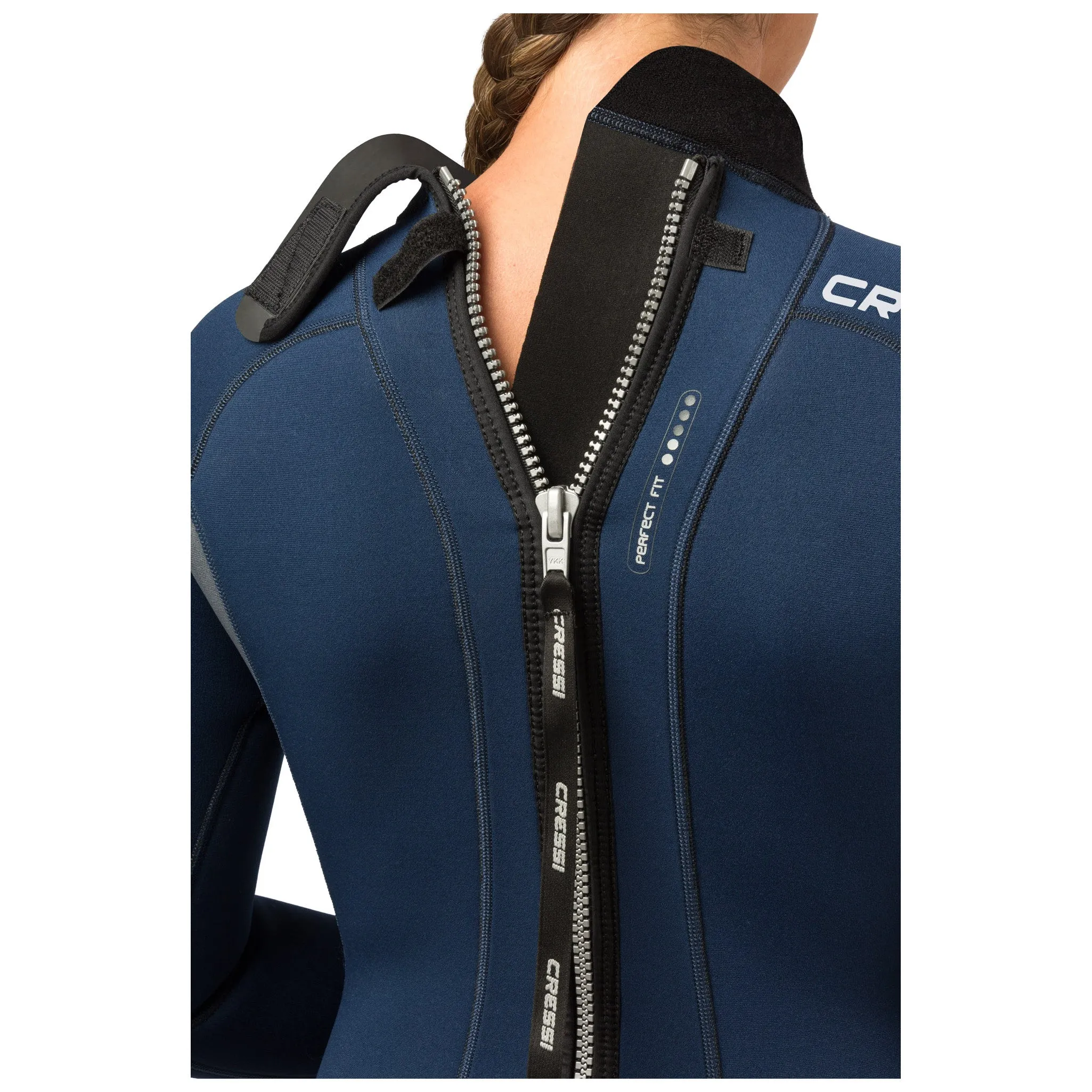 Open Box Cressi 3mm Lady's Fast Full Wetsuit Back-Zip, Size: Large