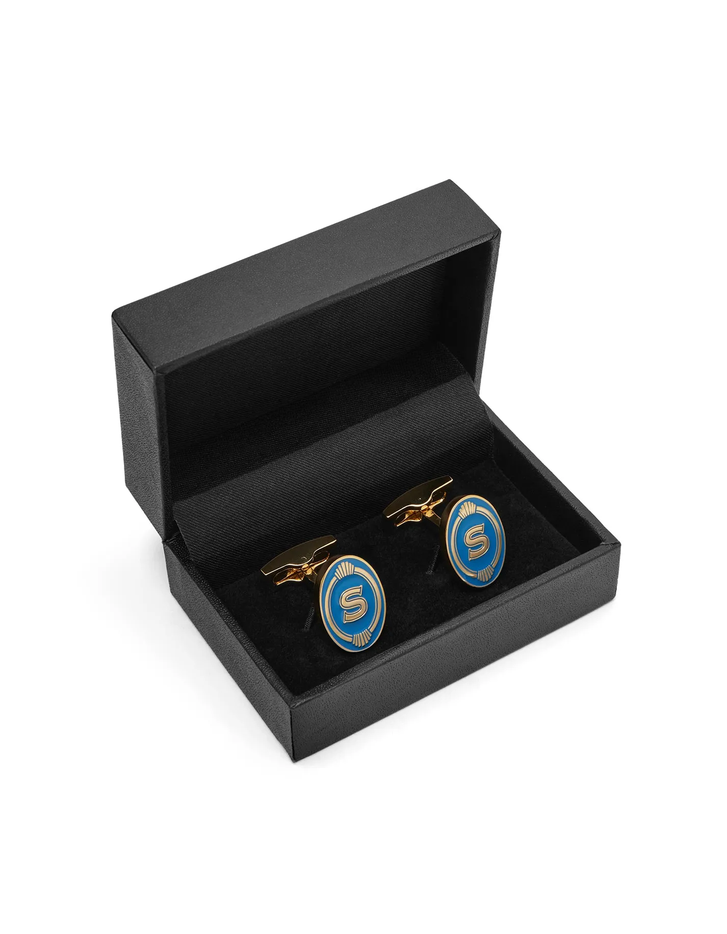 Peaky Blinders Cufflinks - Gold / Blue