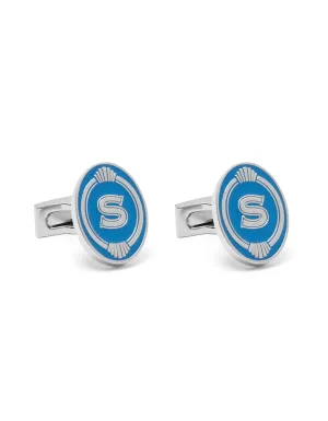 Peaky Blinders Cufflinks - Silver / Blue