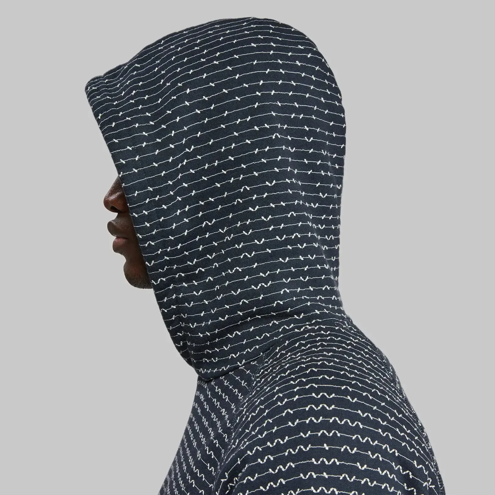 Sashiko Hoodie. Navy Blue edition