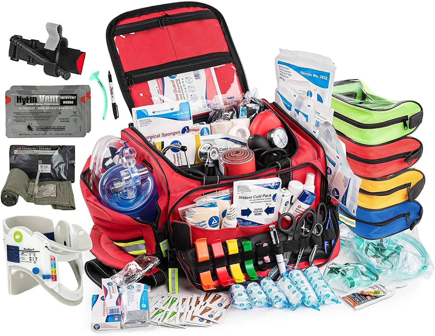 Scherber Premium First Responder Trauma Kit W/Bleeding Control - Fully Stocked