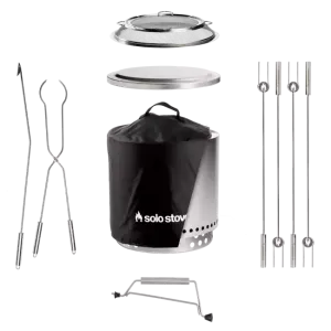 Solo Stove Stainless Steel Ranger Ultimate Bundle 2.0 - Portable &amp; "Smokeless"