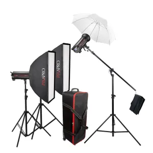 STORM1200III Studio Flash Photography Film Light Three-Boom Head Kit (QT1200 III)