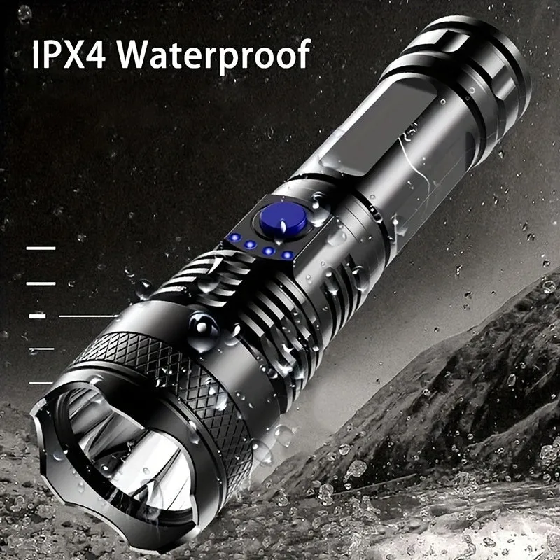 USB Rechargeable Outdoor LED Flashlight for Self Defense and Camping