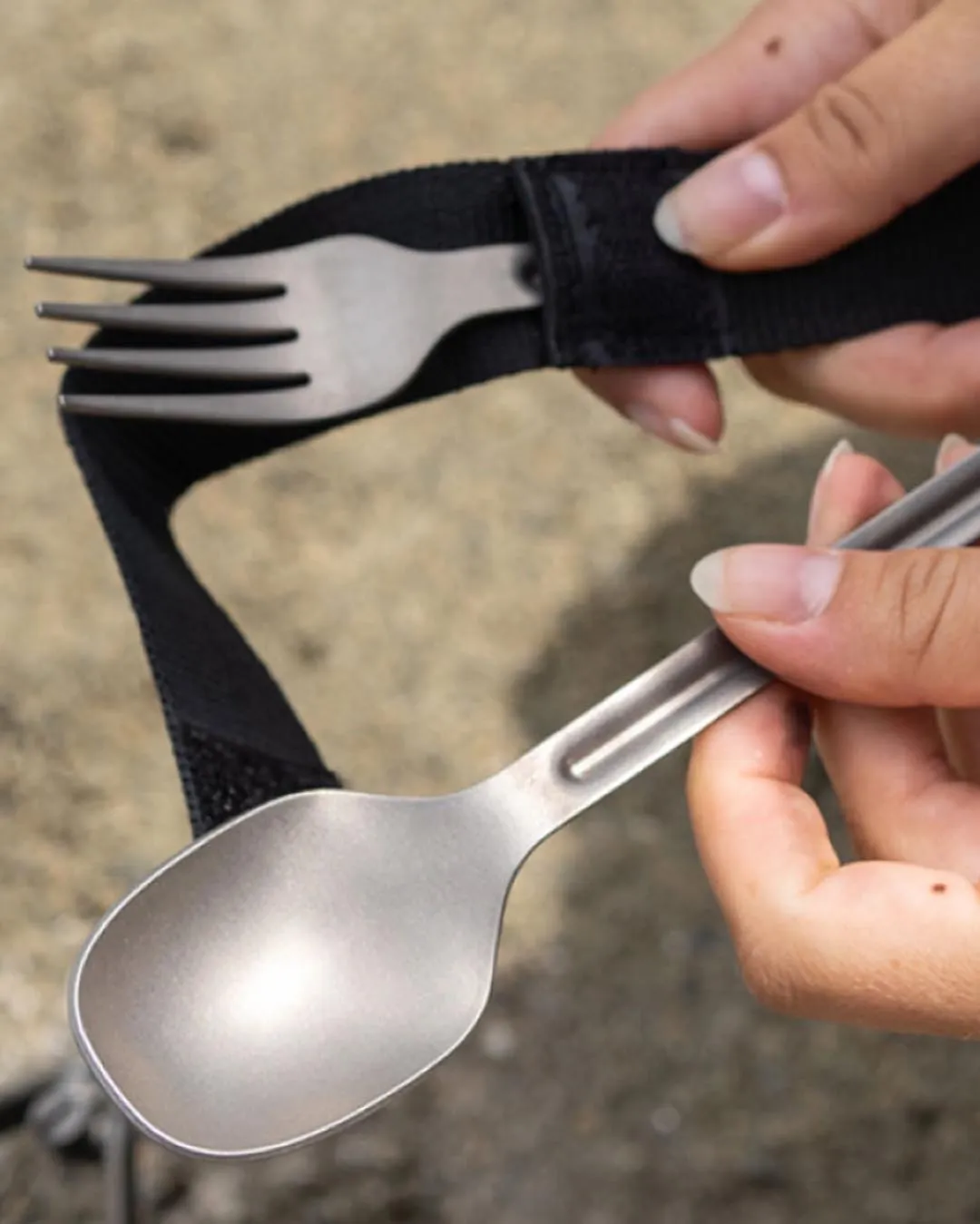 Wolf & Grizzly Titanium Cutlery - Silver